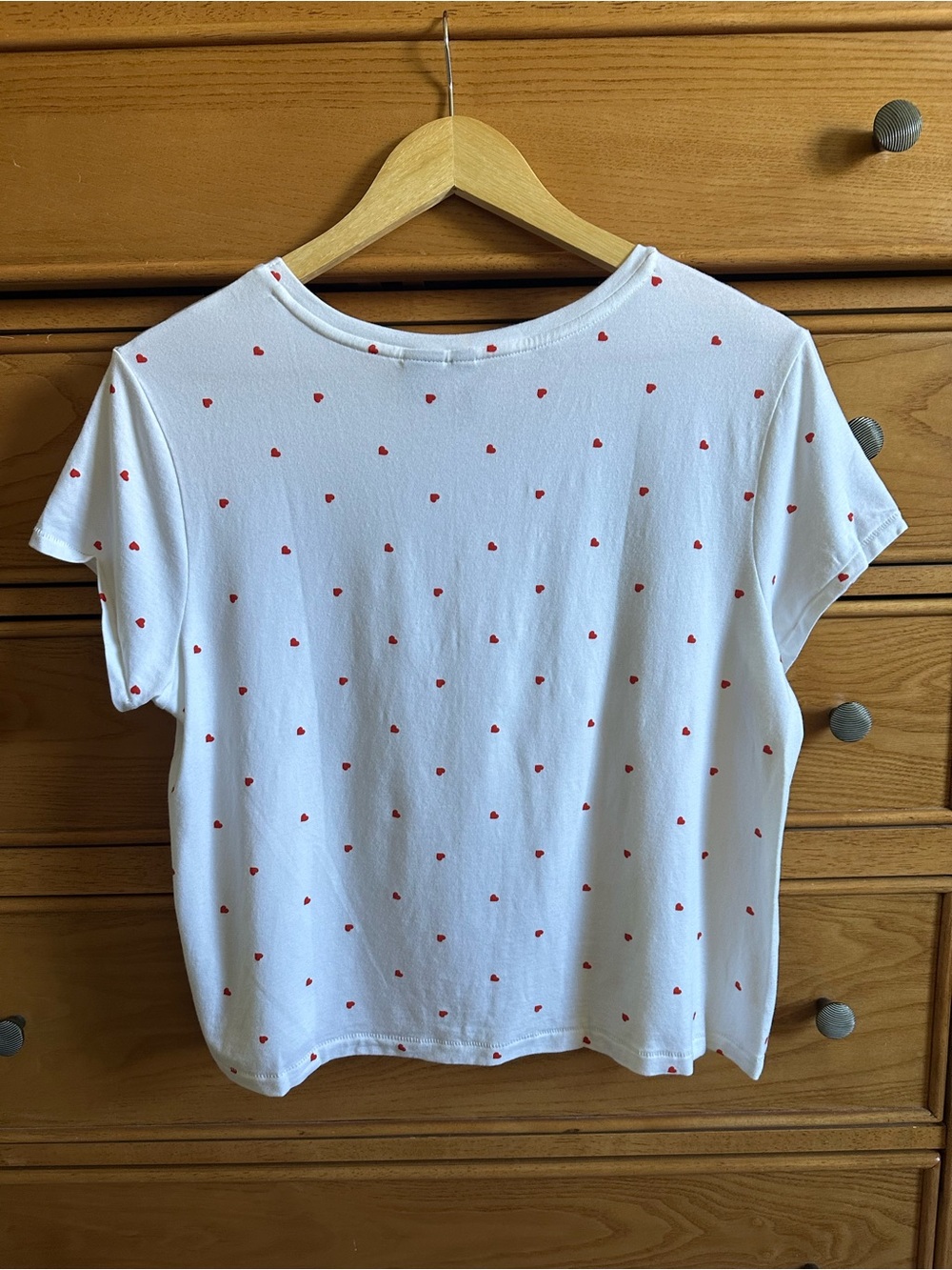 Cynthia Rowley Womens Top Large Pima Cotton Blend Hearts Love Dainty Feminine - Picture 3 of 6